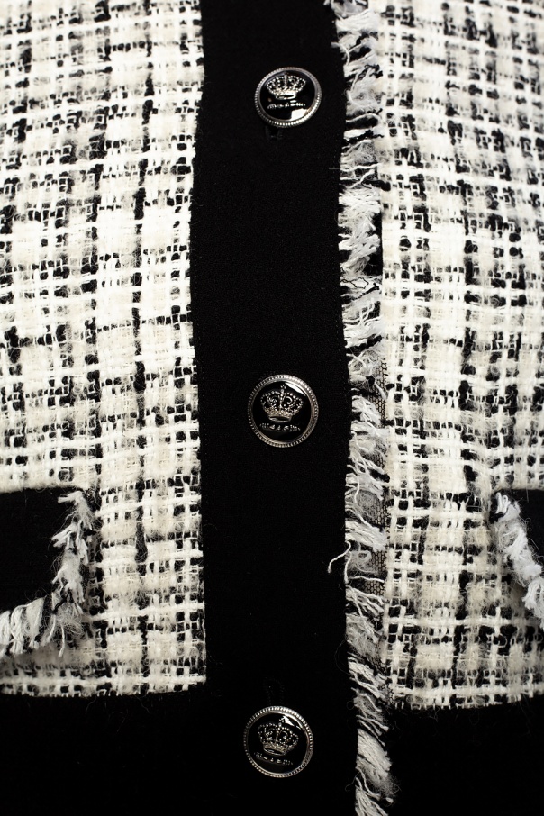 VIP【送料関税込】DOLCE&GABBANA TWEED JACKET Dolce & Gabbana - Turlington White Multi Floral Single